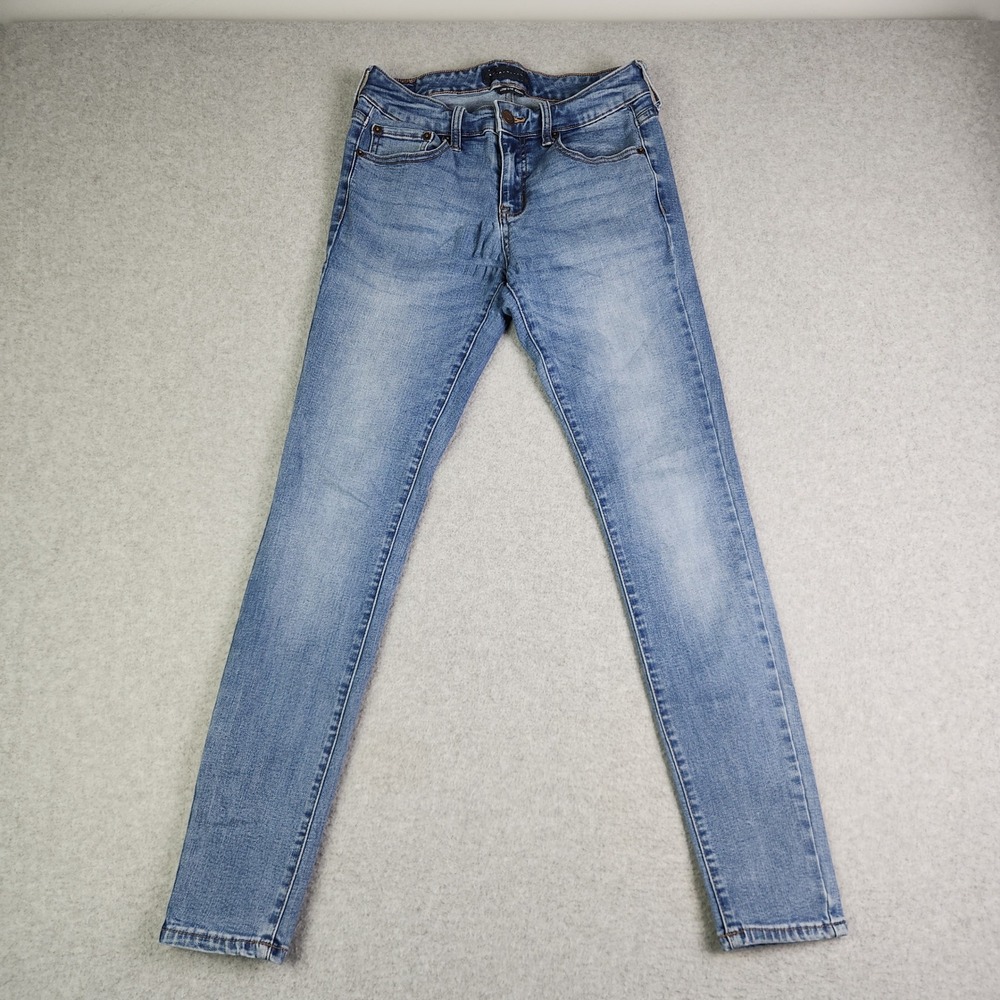 Aeropostale Jeggings Jeans Womens 8 Blue Denim Low Rise Super Stretch Skinny